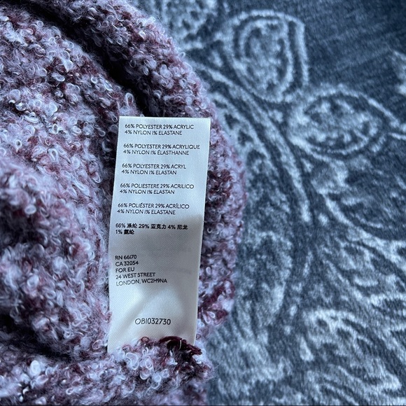 Free People BFF Cowl Neck Sweater Grape Hyancith M - Picture 8 of 10